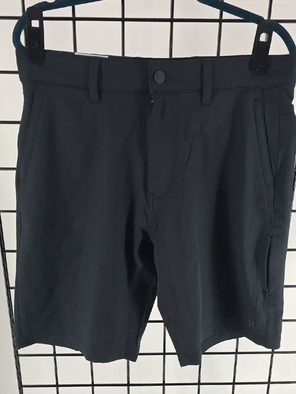 Hurley Black Trek Hybrid Flat Front Performance Shorts